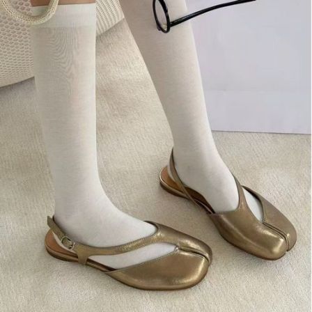 诗歌兰正品小众分趾凉鞋春夏新款韩版极简时尚平底小单鞋5889-10