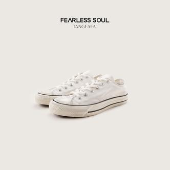 唐发发TFF 休闲百搭平底透气复古擦旧低帮帆布鞋 826SU195 *主图