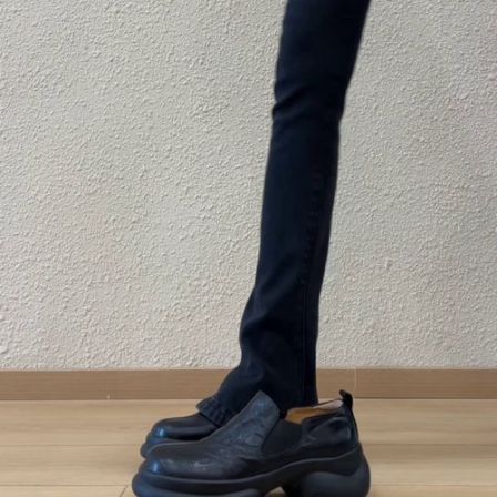 羊皮版~2026年新款圆头厚底小皮鞋女松糕底深口一脚蹬英伦风单鞋