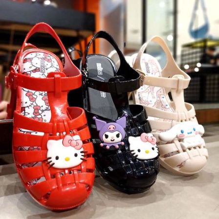正品巴西梅.丽莎猫咪卡通三丽欧联名编织罗马女凉鞋
