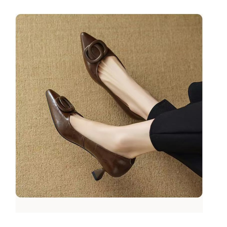 AL-12063定制欧式尖头细跟浅口牛皮鞋  宠粉价主图