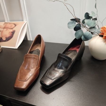 【Timelesss】2026春季新款时尚百搭小方头女士单鞋