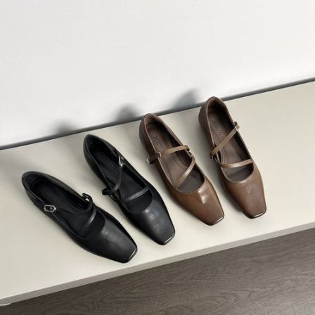 3.5cm/2851牛皮方头内增高真皮女复古浅口单鞋法式百搭玛丽珍女鞋