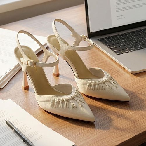 卡卡妮亚 法式气质尖头高跟鞋女细跟性感百搭一字带包头凉鞋女主图