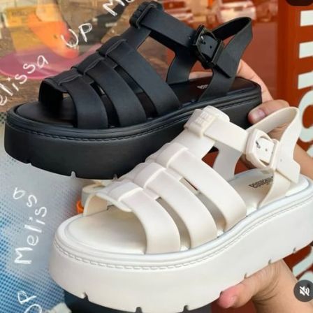 正品巴西梅.丽莎露趾松糕厚底罗马女凉鞋果冻鞋