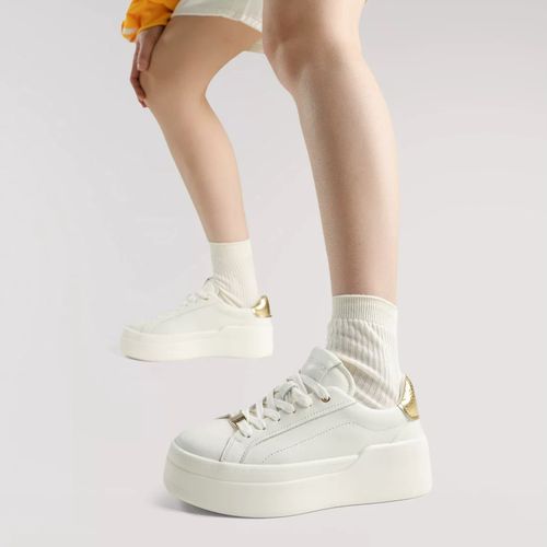 凡柔头层牛皮厚底小白鞋女2026四季新款设计感舒适百搭休闲鞋6006主图