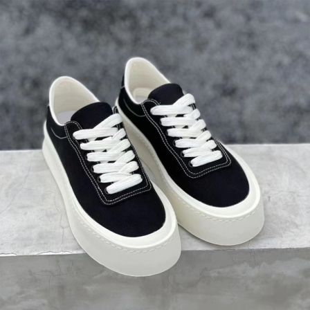 夏季透气男款厚底帆BU板鞋低帮鞋男2026新款百搭四季款潮鞋90598