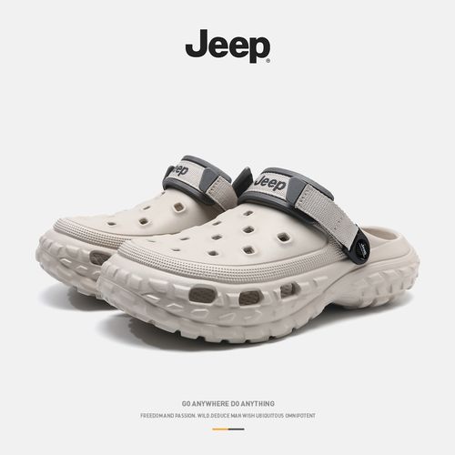 JEEP/吉普洞洞鞋男款夏季户外防滑休闲男士潮流拖鞋外穿沙滩凉鞋主图