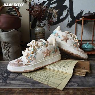 Kaalixto清明上河图星星板鞋鞋国潮低帮透气运动春夏厚底百搭正品主图