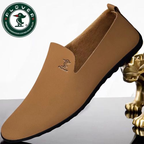 PLOVER男士开车专用鞋皮鞋爸爸50-60岁软底防滑男士豆豆男鞋主图
