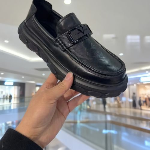 男士厚底透气休闲百搭套脚圆头豆豆鞋时尚新款主图