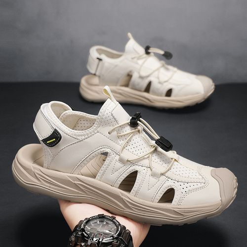 夏季外贸热销大码男士镂空洞洞鞋新款镂空透气户外韩版风男洞洞鞋主图