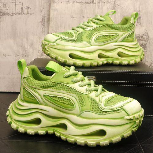 2026超火老爹鞋青春潮流学院风厚底增高网面鞋男士透气休闲运动鞋主图