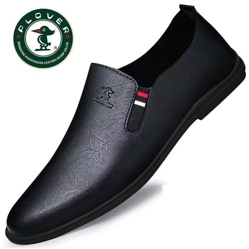 PLOVER秋季百搭工作皮鞋豆豆男软皮百搭时尚男士男款男鞋秋冬款主图