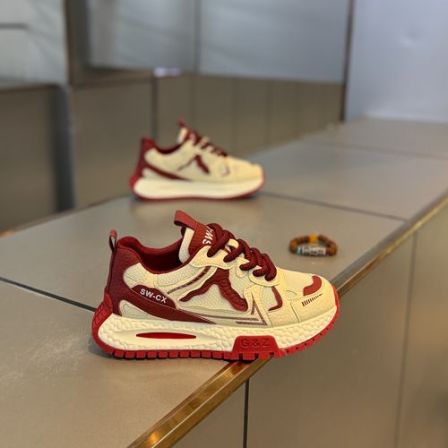 日常春季新款低帮潮鞋小众时尚休闲百搭潮款系带流行男鞋拼色男士