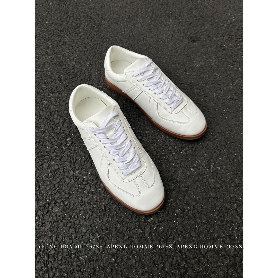 春季系列/坡跟防滑橡胶软底百搭系带低帮皮鞋德训鞋#25429主图