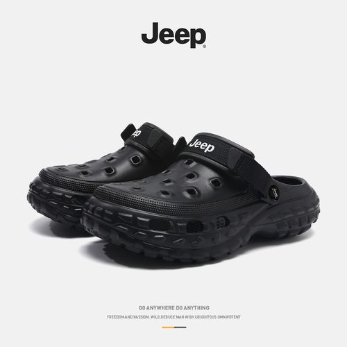 JEEP/吉普洞洞鞋男款夏季户外防滑休闲男士潮流拖鞋外穿沙滩凉鞋主图