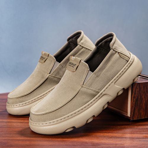 2026新款男士休闲鞋舒适透气百搭开车鞋轻便软底防滑一脚蹬爸爸鞋主图