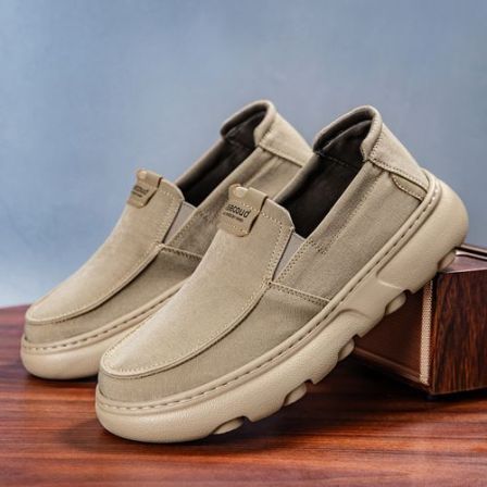 2026新款男士休闲鞋舒适透气百搭开车鞋轻便软底防滑一脚蹬爸爸鞋