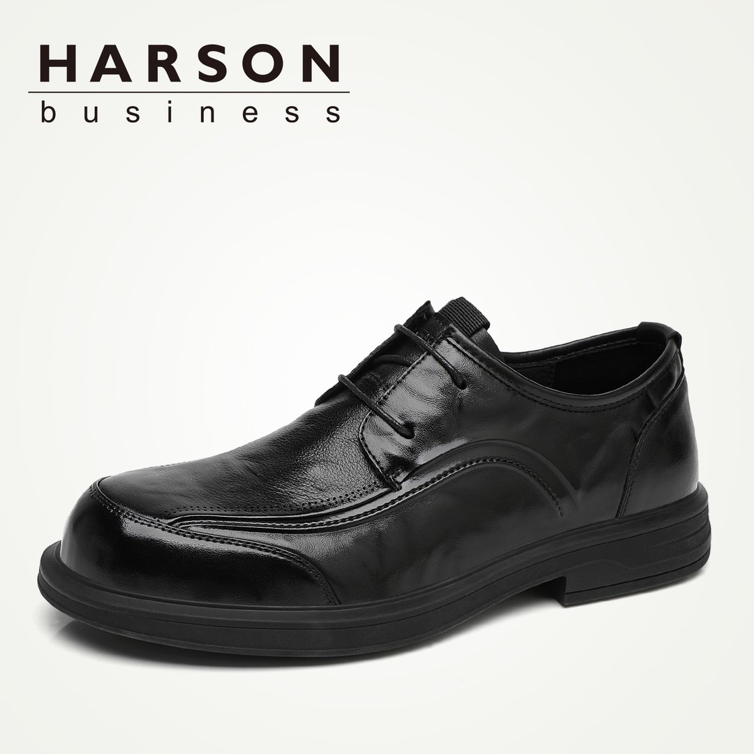 Harson/哈森【头层牛皮】休闲皮鞋春季真皮商务正装百搭通勤潮鞋子主图