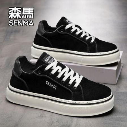 SENMA/森马潮牌男鞋春季厚底防滑耐磨休闲鞋男士百搭潮流时尚板鞋