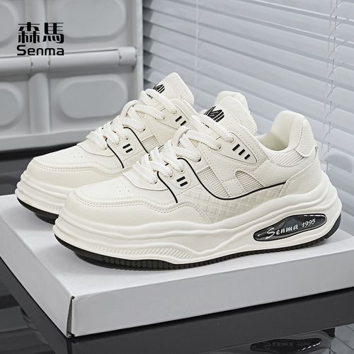 SENMA/森马2026新款板鞋百搭休闲时尚拼色厚底增高男鞋运动鞋0089主图
