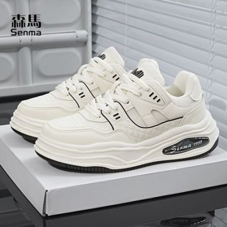 SENMA/森马2026新款板鞋百搭休闲时尚拼色厚底增高男鞋运动鞋0089