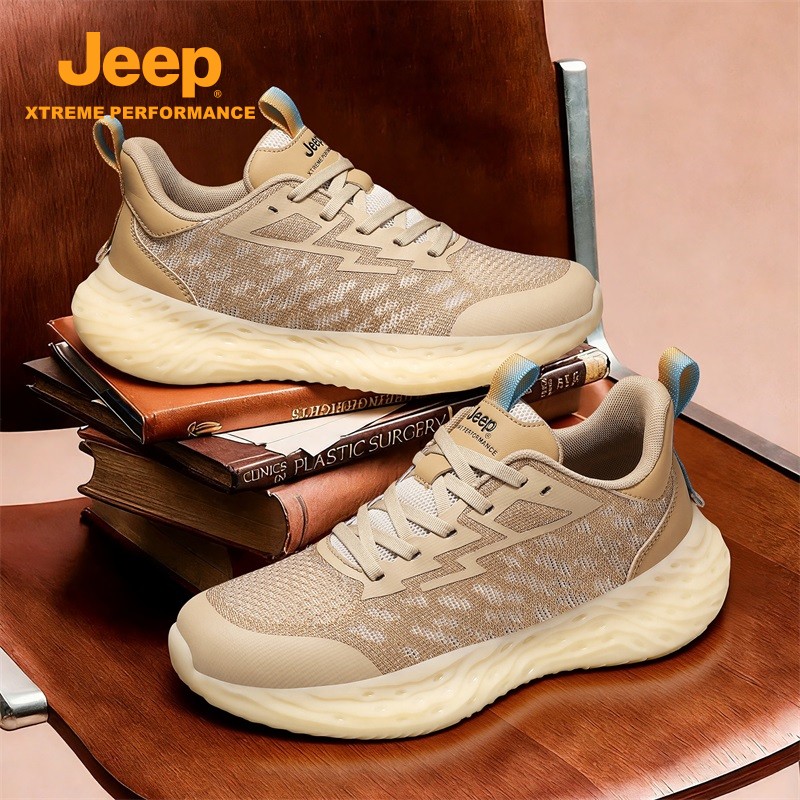 Jeep吉普男鞋透气运动休闲青少年厚底男款网面鞋软底防滑跑步潮鞋主图