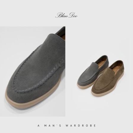 BLANDOO "复古质感" 轻奢反绒牛皮舒适软底乐福鞋7BD5841