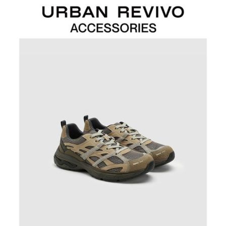 URBAN REVIVO2026春季新款男士潮流户外风网面运动鞋UAJS60005