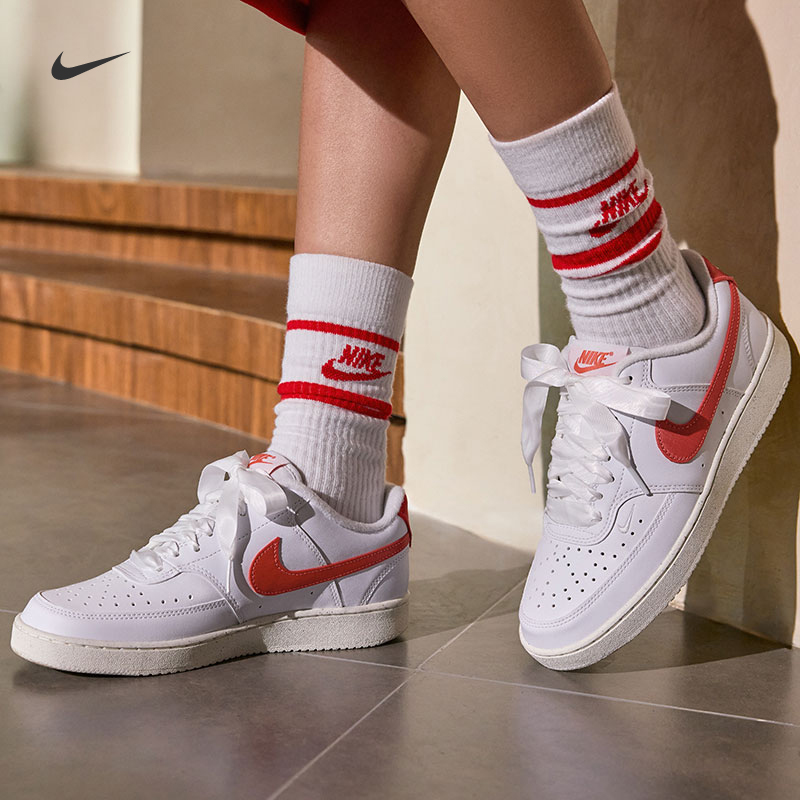 【耐克】COURT VISION LOW女子运动鞋春季低帮复古透气 HV5246-100主图