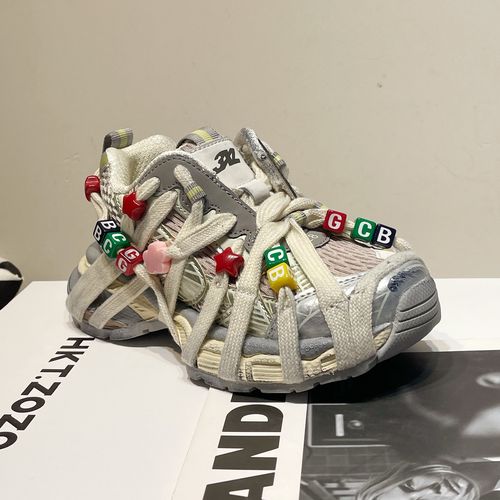 左左家儿童3XL老爹鞋鞋春夏潮童穿搭男女学生轻便透气街舞运动鞋主图