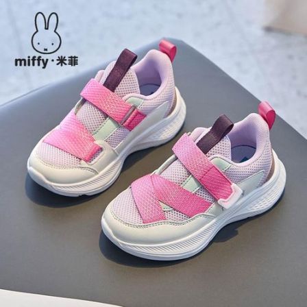MIFFY米菲童鞋女童春秋透气舒适网面魔术贴休闲运动鞋轻盈跑步鞋