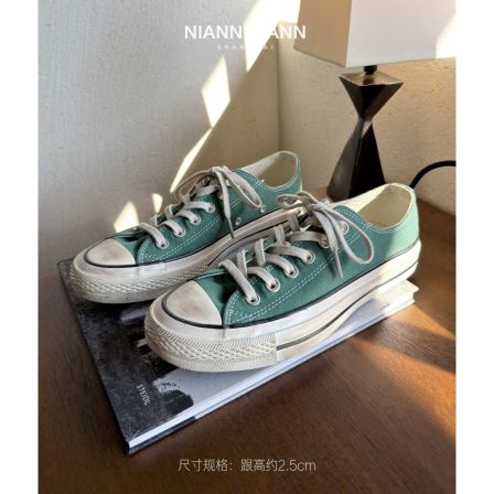  NiannNiann 26春新款进口定染复古通勤休闲舒适小绿板鞋16756