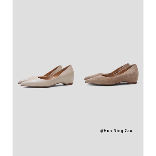 混凝草2025年新款尖头深口内增高单鞋主图