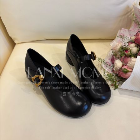 【LANXIMOMO】时尚百搭软底复古玛丽珍英伦风气质小单鞋26DX097LX