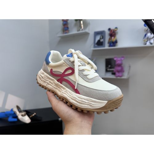 新款2025板鞋百搭德训潮运动鞋老爹鞋真皮软底352I主图