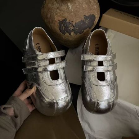 2026年春夏季新款时尚百搭厚底增高皮质设计魔术贴外穿女包头鞋