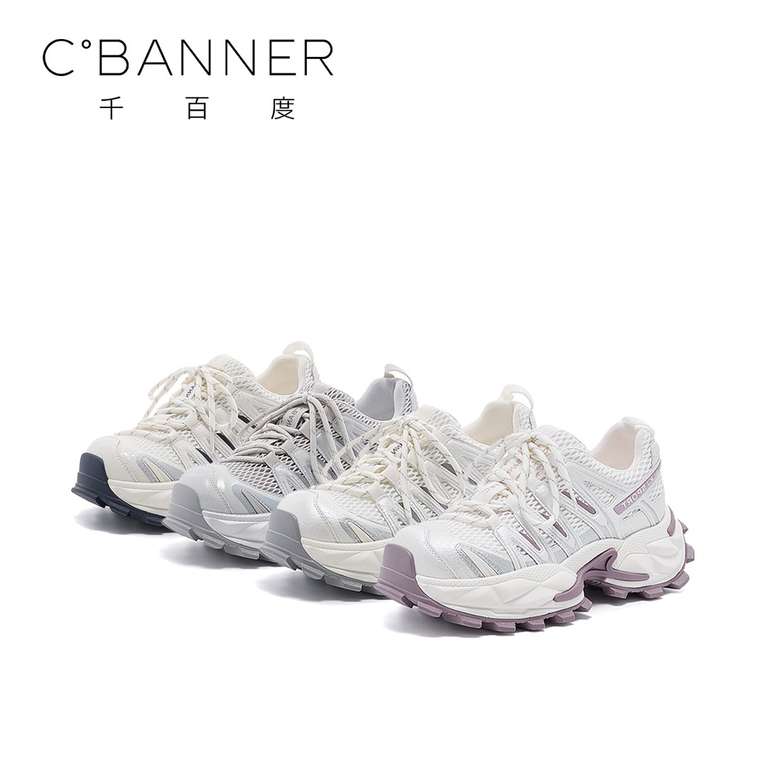 时尚休闲鞋女2026春季新款设计感厚底增高舒适老爹鞋主图