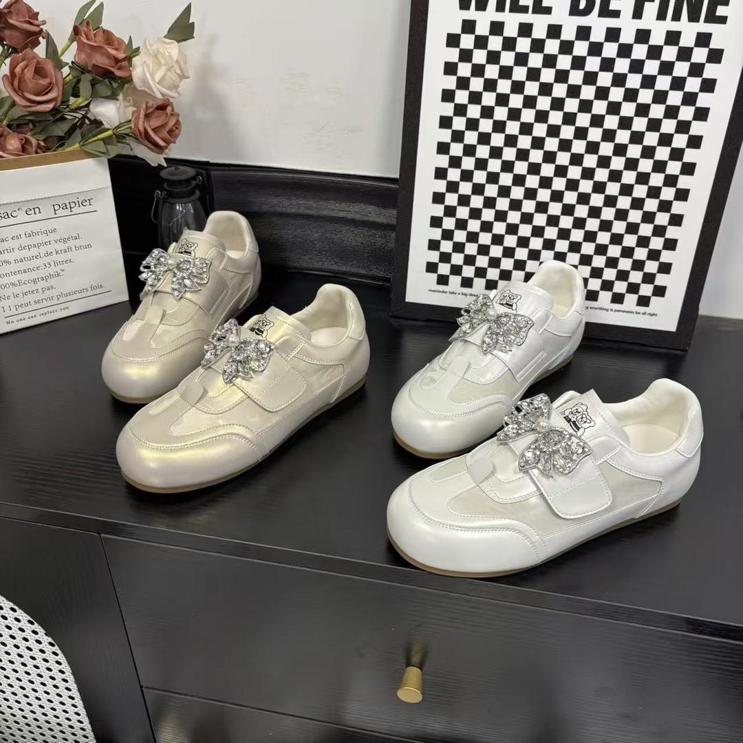 春季上新时尚百搭休闲厚底德训女鞋气质透气冷粘工艺310-1//HMT主图