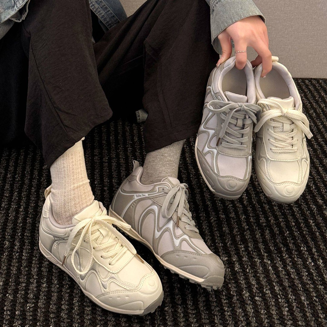 直播间专属春夏款 贾不假INS风时尚鞋女2026新款春季韩版复古内增高德训鞋主图