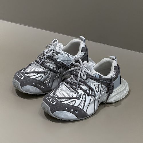 略略童装春夏透气网面轻便户外运动老爹鞋26PS001主图