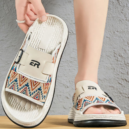 2026夏季新款男拖鞋外穿厚底防滑青少年ins风时尚潮流休闲一字拖