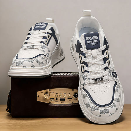 男生鞋子夏天透气青少年潮流百搭运动休闲鞋网面防臭男士帆布板鞋