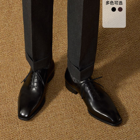 Truffaut微瑕疵方头男士商务正装牛津鞋优雅英伦皮鞋系带简约透气