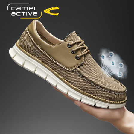 德国骆驼动感帆布鞋男夏季透气软底防滑老北京布鞋户外低帮滑板鞋男