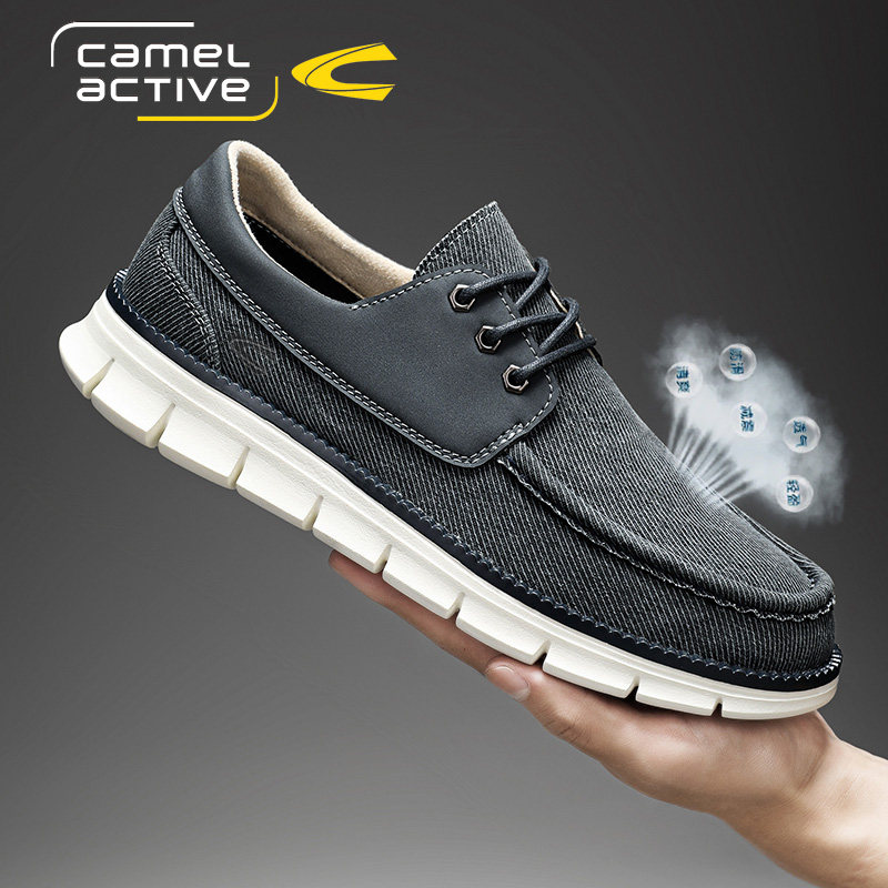 德国骆驼动感板鞋男夏季透气软底帆布鞋休闲韩版潮流老北京布鞋男主图