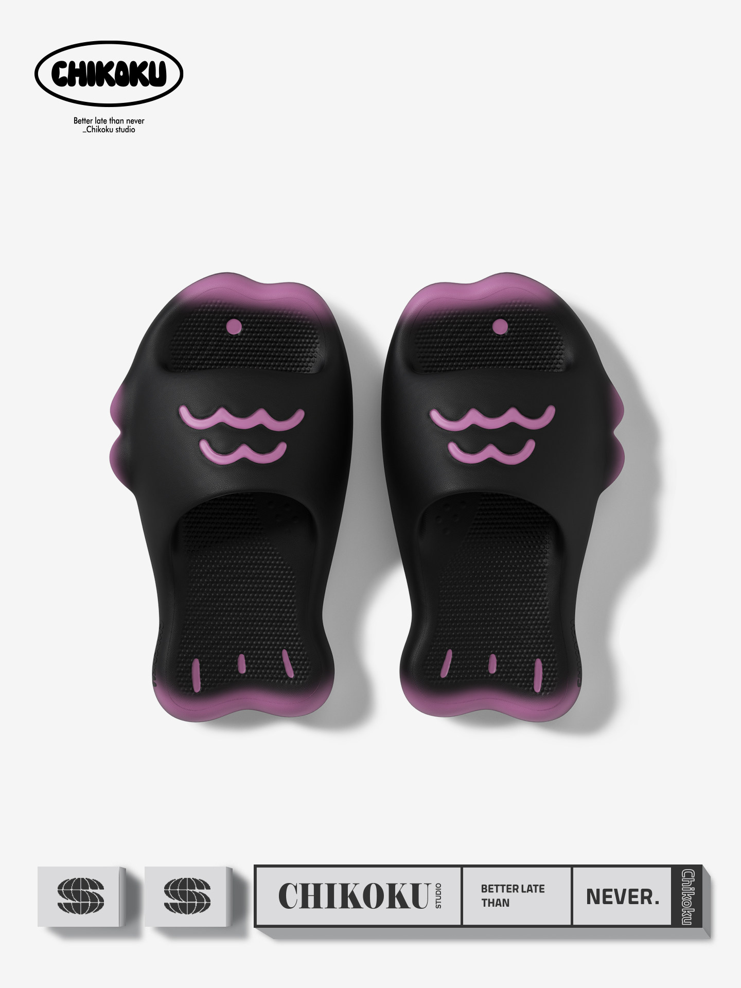 chikoku鲷鱼烧卡通拖鞋女居家厚底防滑情侣外穿eva沙滩凉拖鞋男士主图