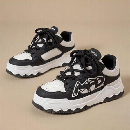 男鞋2026新款春季潮牌百搭运动休闲板鞋厚底青少年增高小白面包鞋