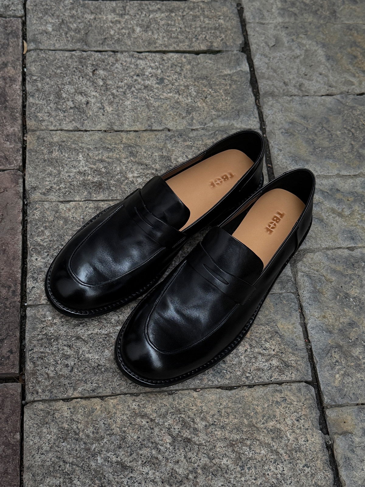 TBOF【极简高阶风】水洗马皮乐福鞋 皮底 夏季轻便透气一脚蹬皮鞋主图